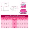 ReliBeauty ReliBeauty Cheerleader Kostüm Kinder Kleid mit Pompoms und Kopfschmuck，pink,110