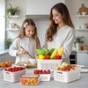 4-Pack All-In-One Fruit Storage Containers with Strainer