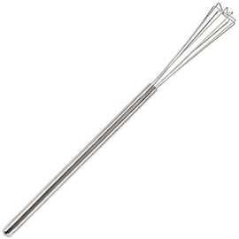 Rattleware 10.25" Long-Handle Silver Espresso Whisk - Perfect Coffee Distribution, Stainless-Steel Triangular Design, Ideal for Commercial & Home Use (Set of 2)