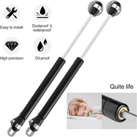 vrbabies 4 Pack 100N/22.5lb Gas Struts, Gas Strut 10 in Gas Spring Shocks Lid Support Hydraulic Hinges for Toy Chest, Cabinet Lift, Truck, Door Shock Absorber Soft Closing Hinge for Toolbox