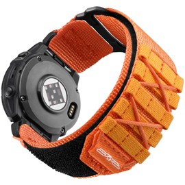 Bandletic Tactical Rugged Band for Garmin Fenix 7X/Fenix 7X Pro/Fenix 6X Pro/Fenix 5X Plus/Fenix 5X/Fenix 3/Fenix 3 HR/Tactix Delta/Descent/Epix Pro 2 51mm, Nylon for Garmin Quickfit 26 Watch Bands