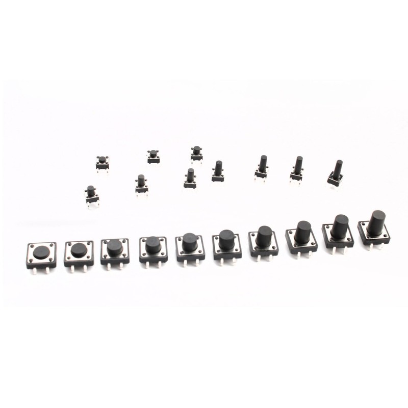 RUNCCI-YUN 250 Pieces 20 Value Tactile Push Button Switches, Button