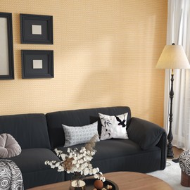 FANCYEASY Non-Textured Natural Tan Cane Webbing Wallpaper Peel and Stick Rattan Contact Paper for Cabinets Drawers Walls 15.7"x118" Self Adhesive Renter Friendly Rattan Weave Wallpaper for Bedroom