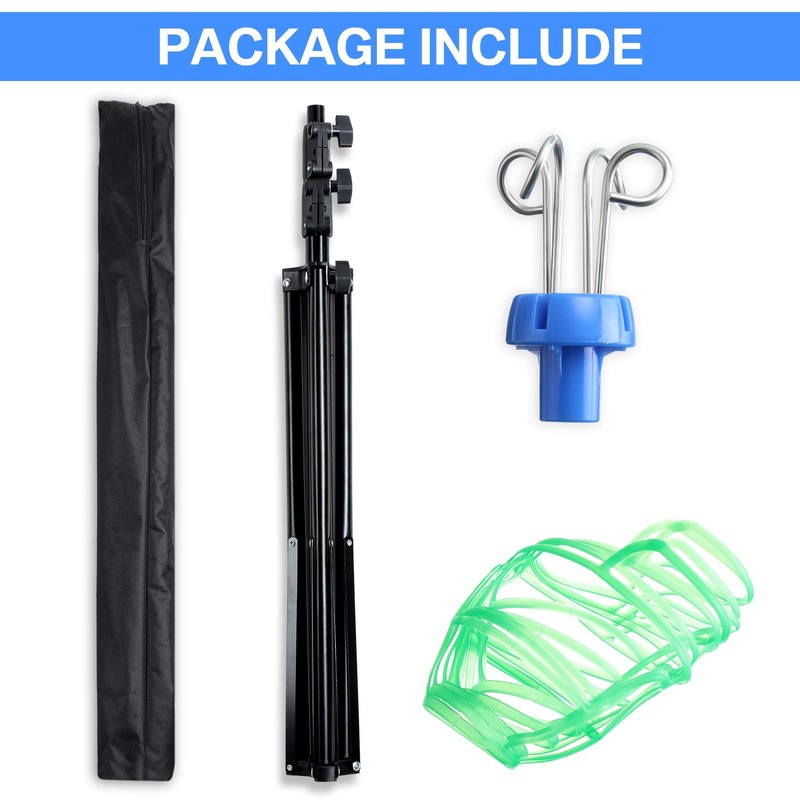 Ferraycle Portable Collapsible IV Pole Stand, 4 Hook IV Portable