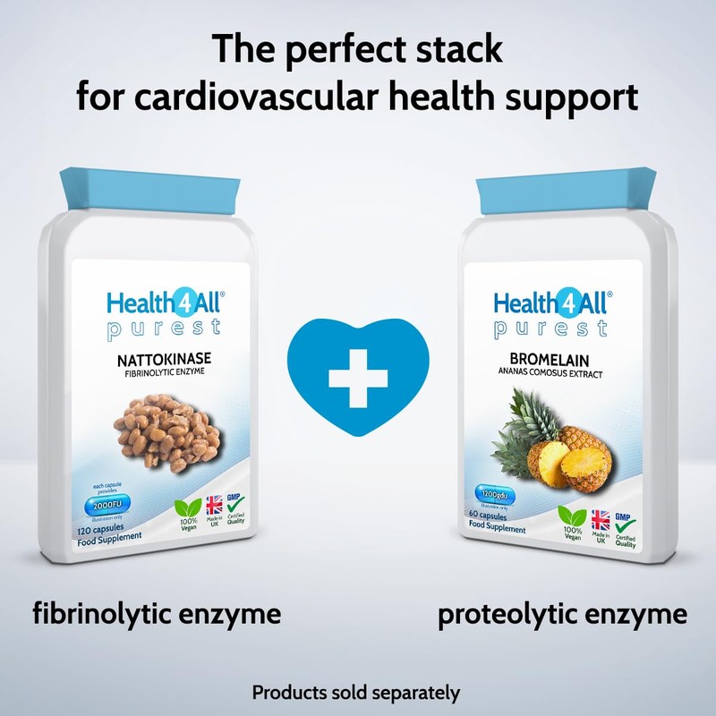 Health4All Bromelain 1200gdu per Capsule 120 Capsules High Strength 2500GDU/g