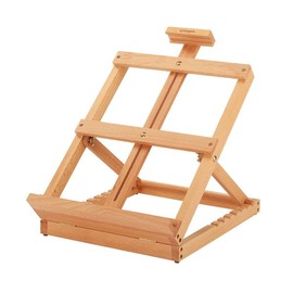 KINGART, Heavy Duty Tabletop Wooden H-Frame Studio Easel, Natural Finish