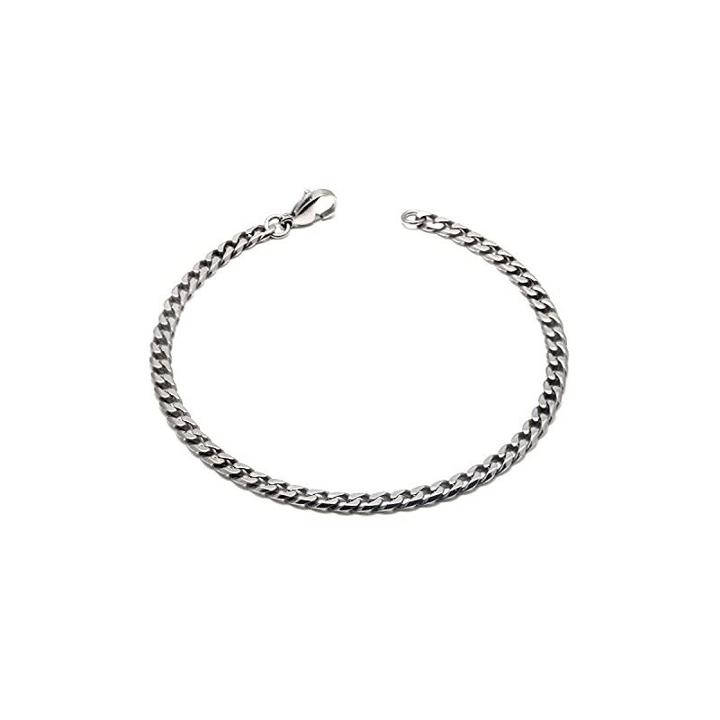 Titanium 4MM Curb Link Bracelet 7"