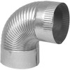 Imperial Mfg Gv0323/4-30-302c Stove Pipe Crimp Elbow, 4", 90 Degree