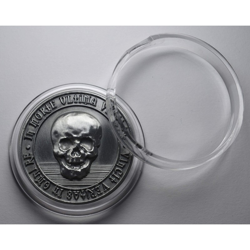 The Commemorative Coin Company MEMENTO MORI/VIVERE Antique Silver REMINDER COIN