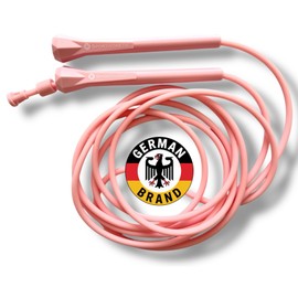 SPORTIVONETIC Skipping Rope for Adults & Children, Women & Men for Fitness, Crossfit, Sports, Boxing and Leisure - Adjustable Size - with Adjustment Clip - Speed Rope, Jump Rope (Pink)