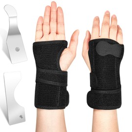 Shappy Bowling Wrist Support Wrist Brace with Thumb Spica Splint Right Hand Breathable Wrist Splint with Removable Aluminum Plate for Tendonitis Arthritis Sprains