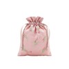 Afternoon Tea Living Pouch, JK04 Floral Words Drawstring Pouch, M/Tulip,
