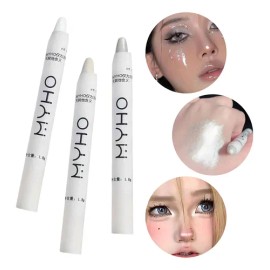 Set 3 Lápiz Resaltador Sombra Ojos Delineador Barra Cremoso Color Blanco