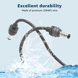 MONDGE Replacement for Starlink Mini DC Power Cable, 16.4FT Waterproof Outdoor, Grey, Male-to-Female Connector, Compatible with Starlink Mini Accessories