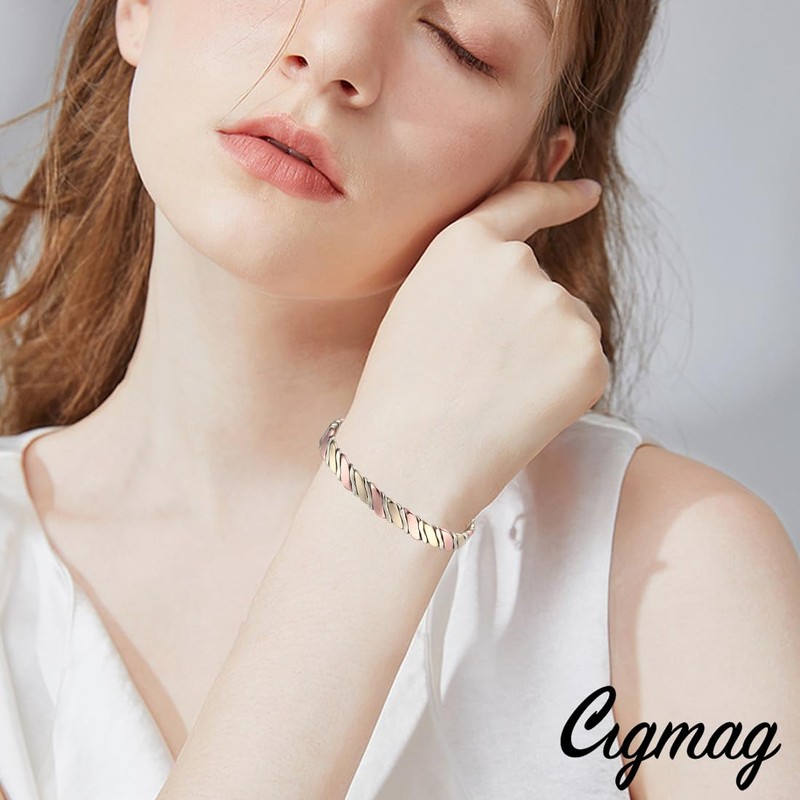 Cigmag Lymphatic Drainage Copper Bracelet for Women 99% Solid Pure