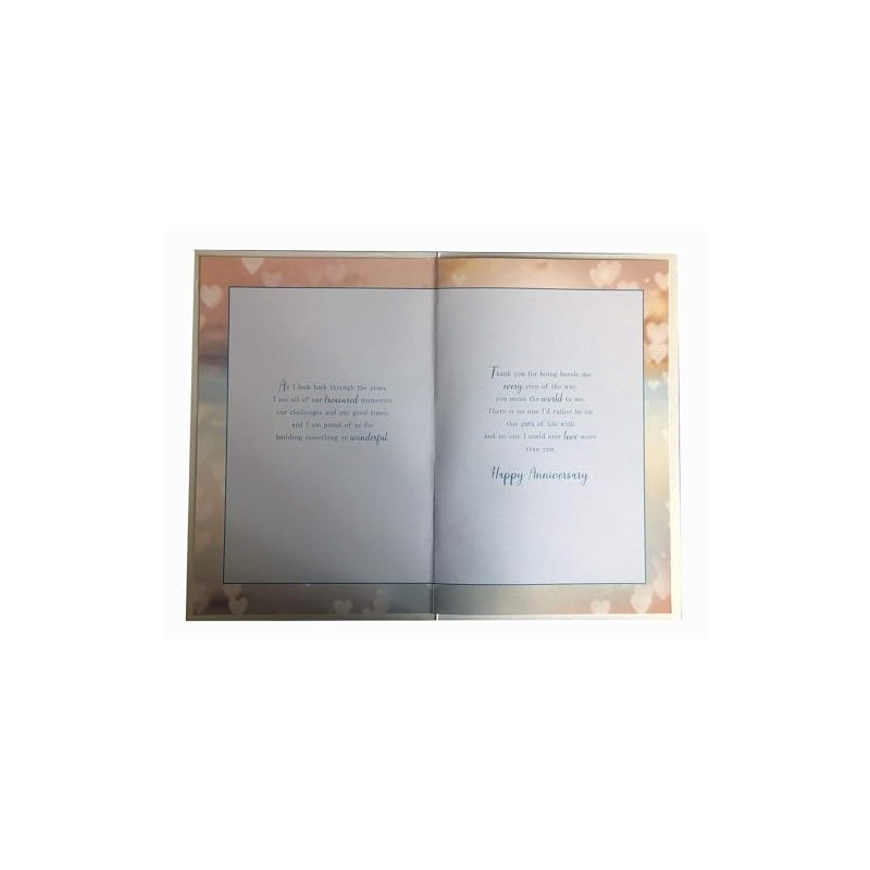 Husband 50th Golden Anniversary Champagne Design Sentiments Card Lovely Verse