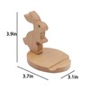 Amamcy Cute Bunny Cellphone Stand Holder Wooden Smartphone Desk Holder