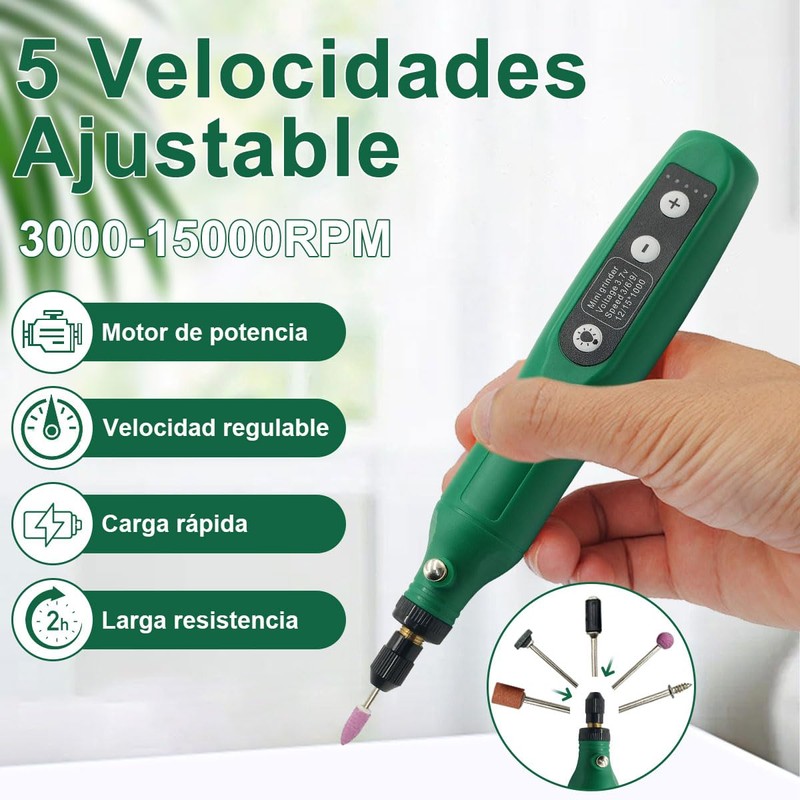 ADILIKADII Juego de Herramientas Rotativas 3.7V, Herramienta Giratoria Inalámbrica Carga