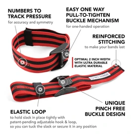 BFR Bands PRO X﻿ Blood Flow Restriction Bands - Set of 2 Occlusion Training Straps w/ Pinch-Free Buckle - Arms & Legs Workout for Men and Women, 2” Wide
