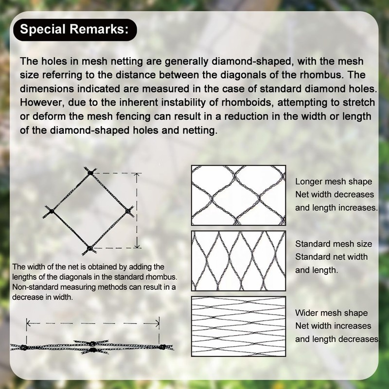 Vocray Bird Netting for Chicken Coop 25x50 Ft, 1" Mesh,