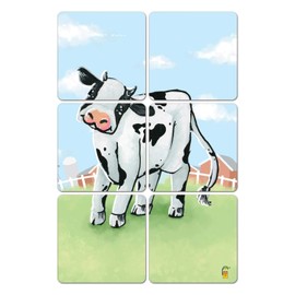 Simple Stuff Cow Farm Animal Wooden Puzzle Game