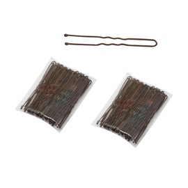 100Pcs Bobby Pins Brown Hair Grips U Shaped Hair Pins for Buns Brown Bun Pins Kirby Grips, Hair Grips for Thick Hair Ideal for All Hair Types (6 cm/ 2.36 in)