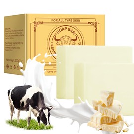 2 Pcs Beef Tallow Soap, Organic Handmade Tallow Soap Bar for All Types Skin, Deep Cleansing Unscented Soap, Moisturizing Skin, Women & Men Daily Skin Care