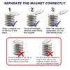 Super Strong Neodymium Disc Magnets with Double-Sided Adhesive, Powerful Permanent