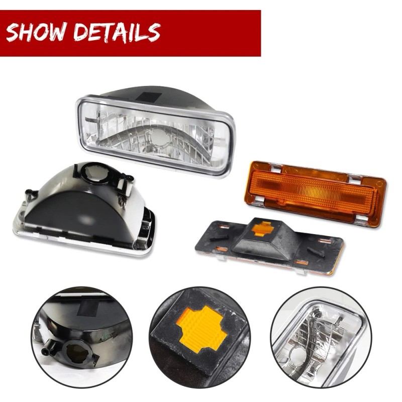 GTINTHEBOX Fit 1985-92 Chevy Camaro Clear Lens Signal Lights +