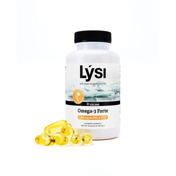 Lysi Omega-3 Forte 90 Capsulas, 1030 mg de EPA DHA,