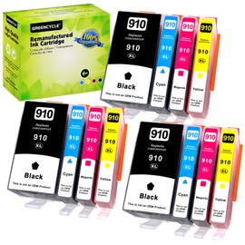 greencycle 910 Combo Pack Ink Cartridge Replacement for HP 910XL 910 XL Compatible with OfficeJet Pro 8020 8025 8030 8035 8028 OfficeJet 8022 8010 8015 Pritner(3 Black 3 Cyan 3 Magenta 3 Yellow)
