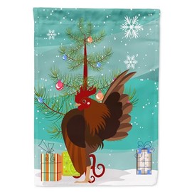 Caroline's Treasures BB9209GF Malaysian Serama Chicken Christmas Garden Flag, Teal Mailbox Flag Decorative Yard Flag Banner Outside Patio Artwork Yard Flower Beds, Garden Size, Multicolor