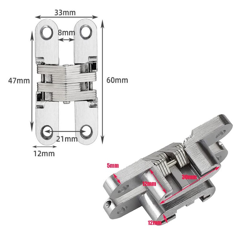 LYANG Hidden Hinges for Heavy Doors, Folding Doors, Cross Hinges,