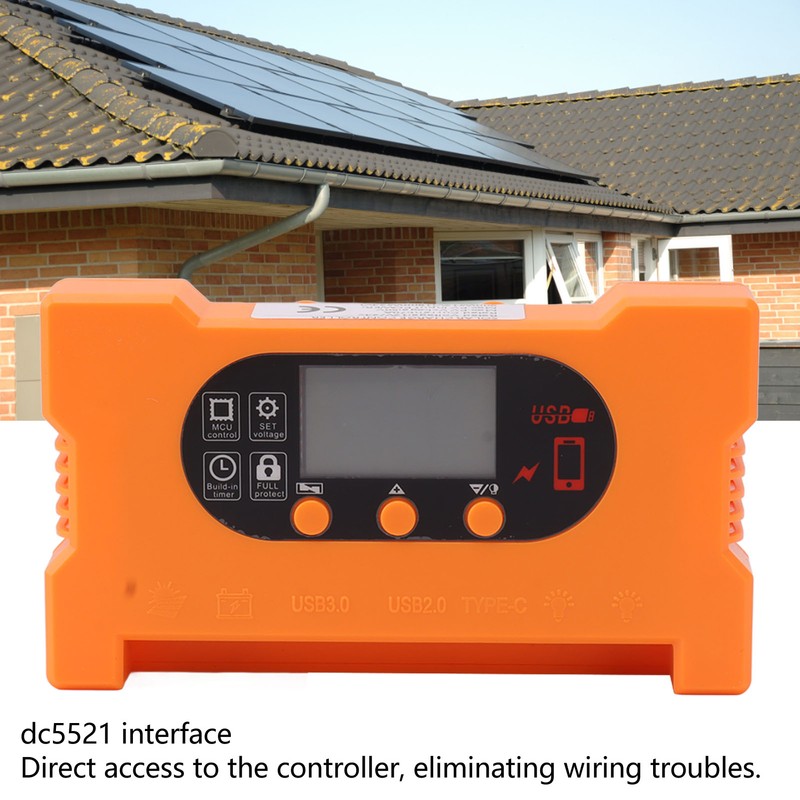Solar Charge Controller Dual USB Type C Fast Charge Solar