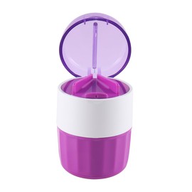 Gorise 3-in-1 Pill Crusher and Cutter Pill Crusher Fine Powder Grinder with Storage Compartment for Tablets Purple