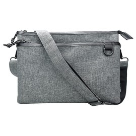 FeasibleSite Shoulder Bag, Crossbody Sacoche Pochette, Thin, Shopping, Travel, Leisure, Town Use, gray