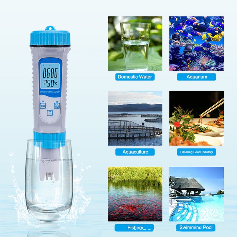 7 in 1 Water Quality Test Pen PH ORP EC