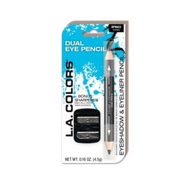 L.A. COLORS Dual Liner & Shadow Pencil w/Sharpener, Smokey CBPN922