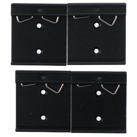 Fudeshe Universal-DIN-Schienen-Montageclip, Schienenclip, Aluminium-Solid-State-Relaisklemmen, Aluminiumlegierung, schwarz, 4 Stück