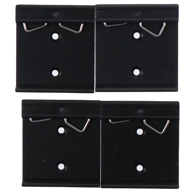 Fudeshe Universal-DIN-Schienen-Montageclip, Schienenclip, Aluminium-Solid-State-Relaisklemmen, Aluminiumlegierung, schwarz, 4 Stück