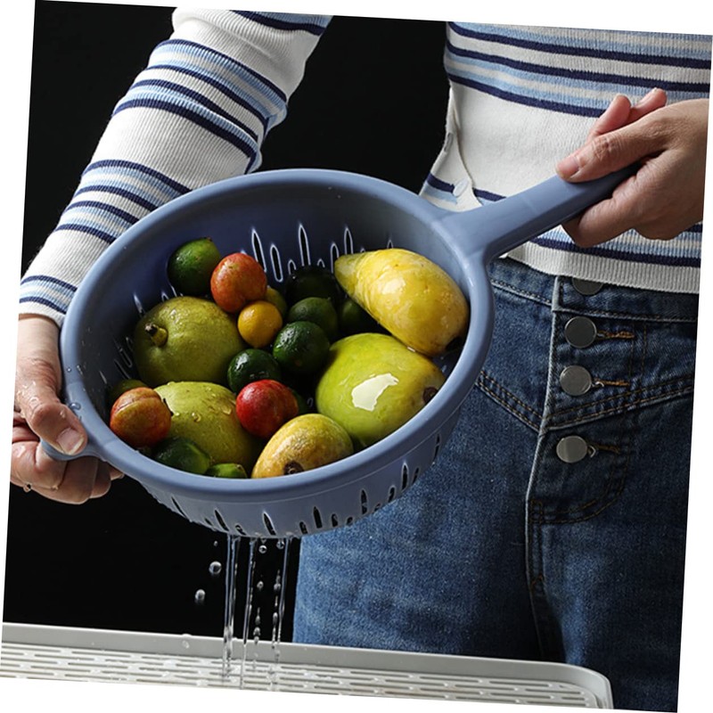 SOLUSTRE Plastic Colander Strainer Handle 4pcs Kitchen Utensils for Fruit