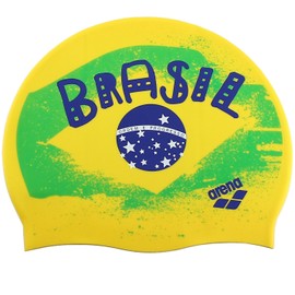 Arena 1E368 Unisex Children's Swimming Cap, Brazil Flag FR: One Size (Manufacturer's Size: One Size)