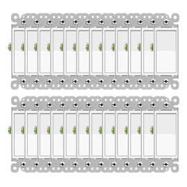GreenCycle Three Way Switch White,24 Pack 3 Way Rocker Light Switch 15A 120/277V, On/Off Rocker Paddle Interrupter, Residential/Commercial Grade,Home & Office,UL/CUL, White