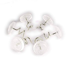 Royee 30 Pcs Twisty Pins Clear Head Screws Fasteners for Upholstery Slipcovers Bed Skirts Sofa Car Van Home Furniture Hold Bed Skirts in Place Without Damage (30)