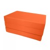 Danfuton Twin Orange Trifold Foam Bed, Shikibuton, Portable Ottoman Mat