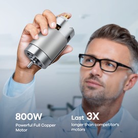 Ganiza Immersion Blender 8 in 1 Hand Blender 800W Heavy Duty Motor, 15 Speed and Turbo Mode Handheld Blender Stainless Steel Sitck Blender Includes 8 Total Pieces