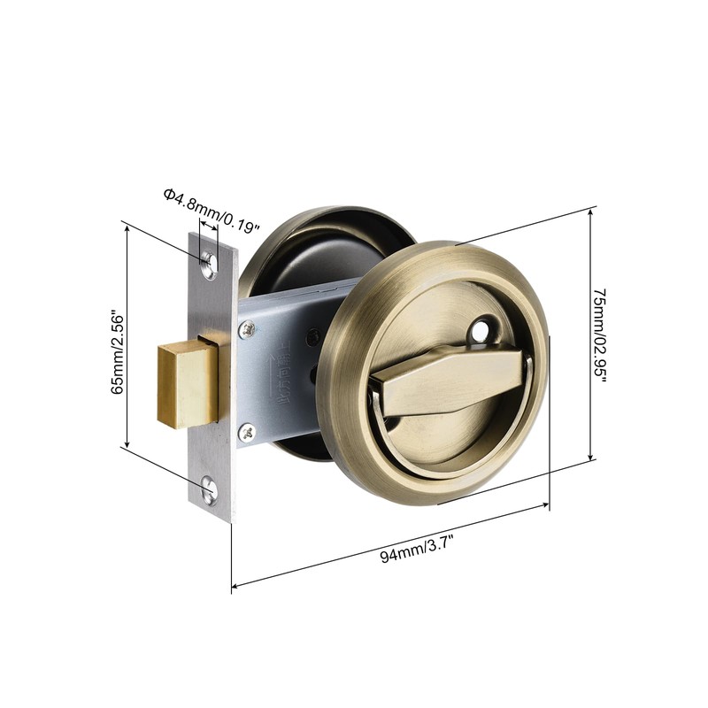 PATIKIL 4.8mm Round Recessed Pull Handle Knob, Recessed Pulls Hidden