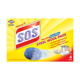 S.O.S. Steel Wool Soap Pads, 4 Count