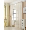 WOLTU® #630, Transparent Curtain With Eyelets, Linen Look, Eyelet Curtain,