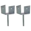 U Shaped 6x6 Deck Post Concrete Anchor Spike, Fence Post